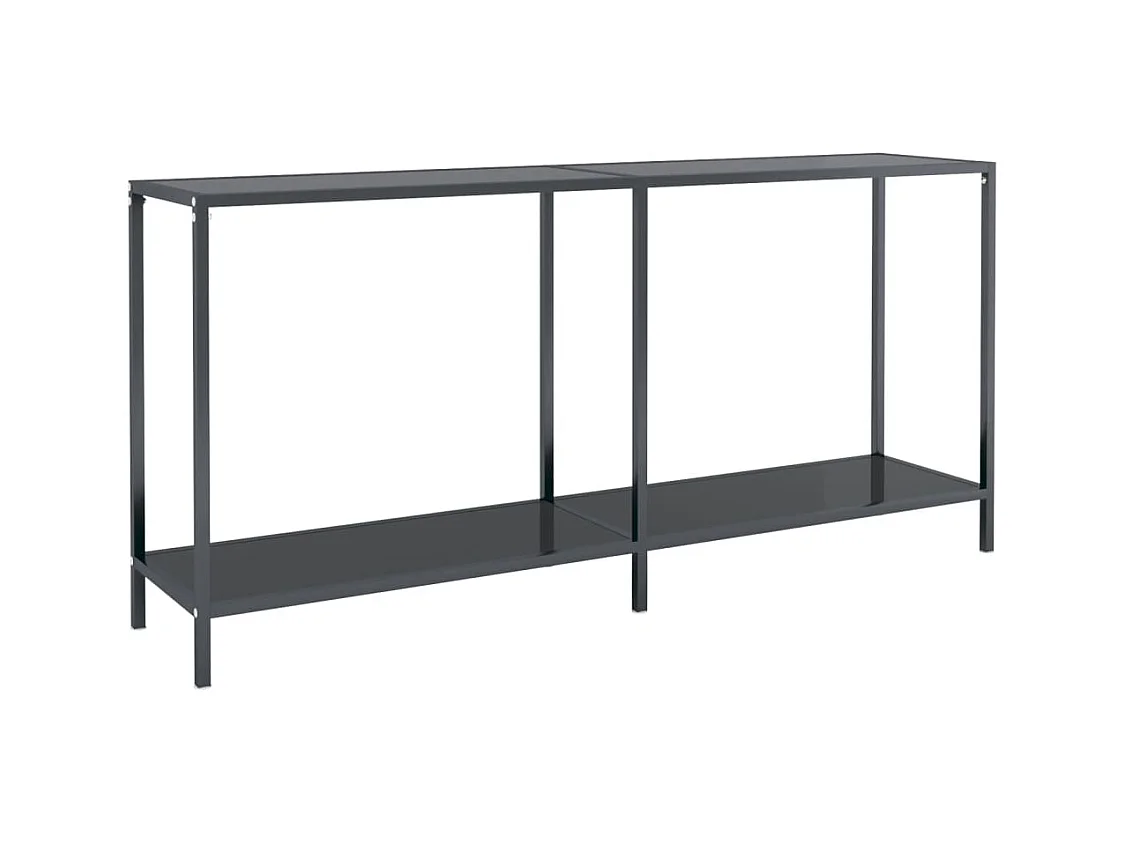 Table console Noir 160x35x75,5 cm Verre trempé
