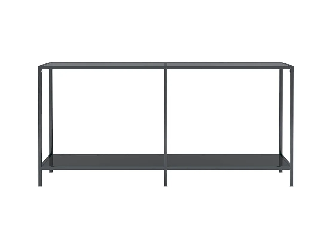Table console Noir 160x35x75,5 cm Verre trempé