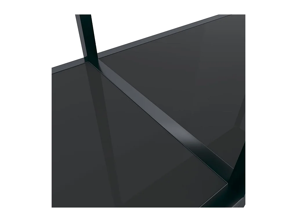 Table console Noir 160x35x75,5 cm Verre trempé