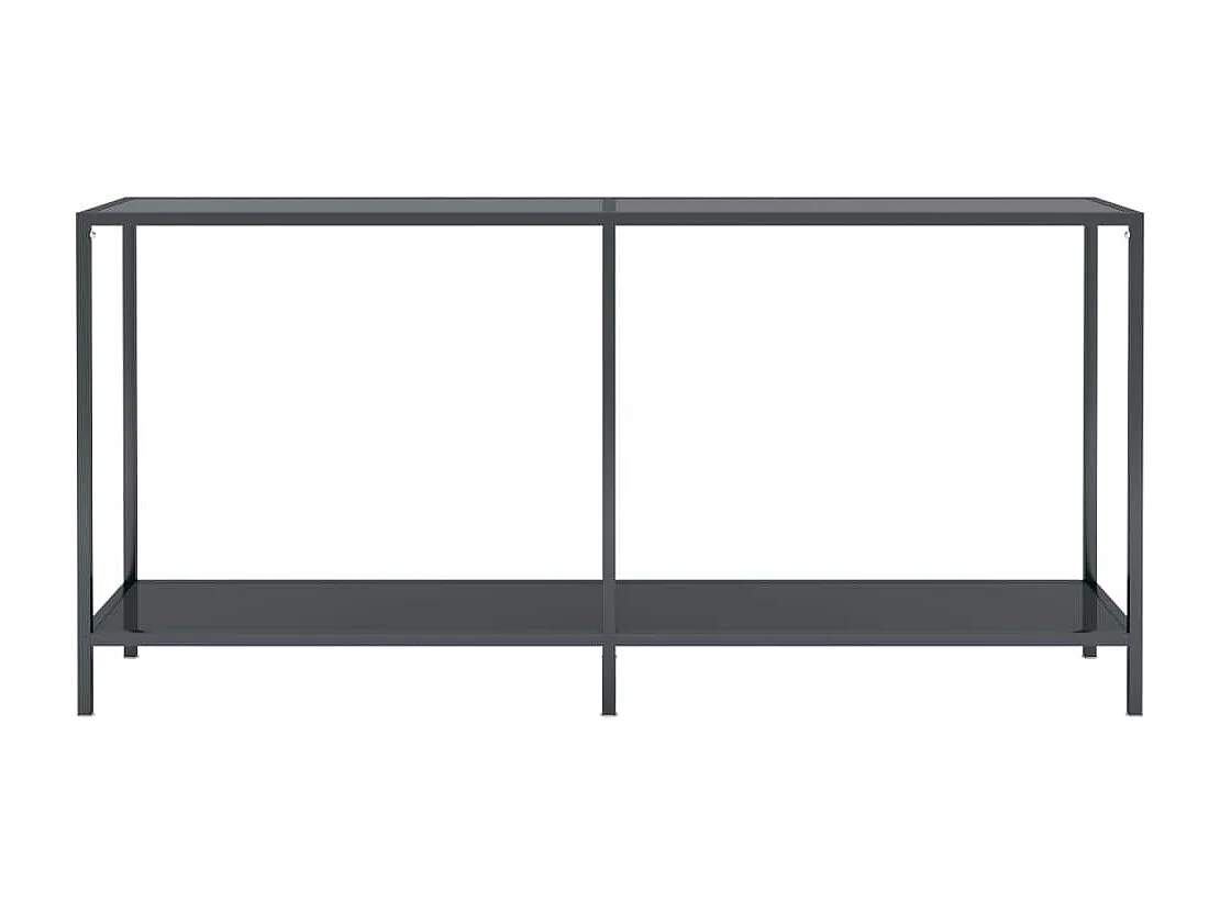 Consolle nera 160x35x75,5 cm Vetro temperato
