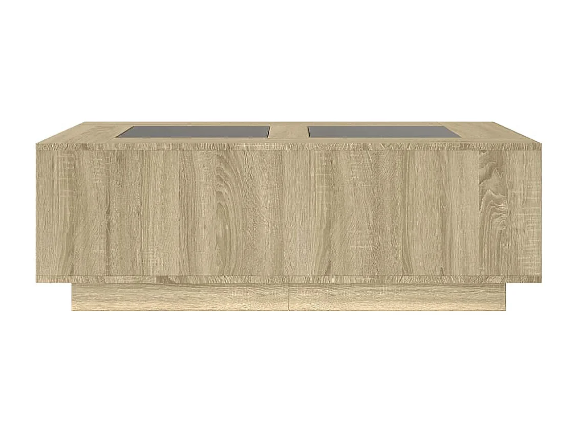 Tavolino con LED infinito rovere Sonoma 116x69x40 cm