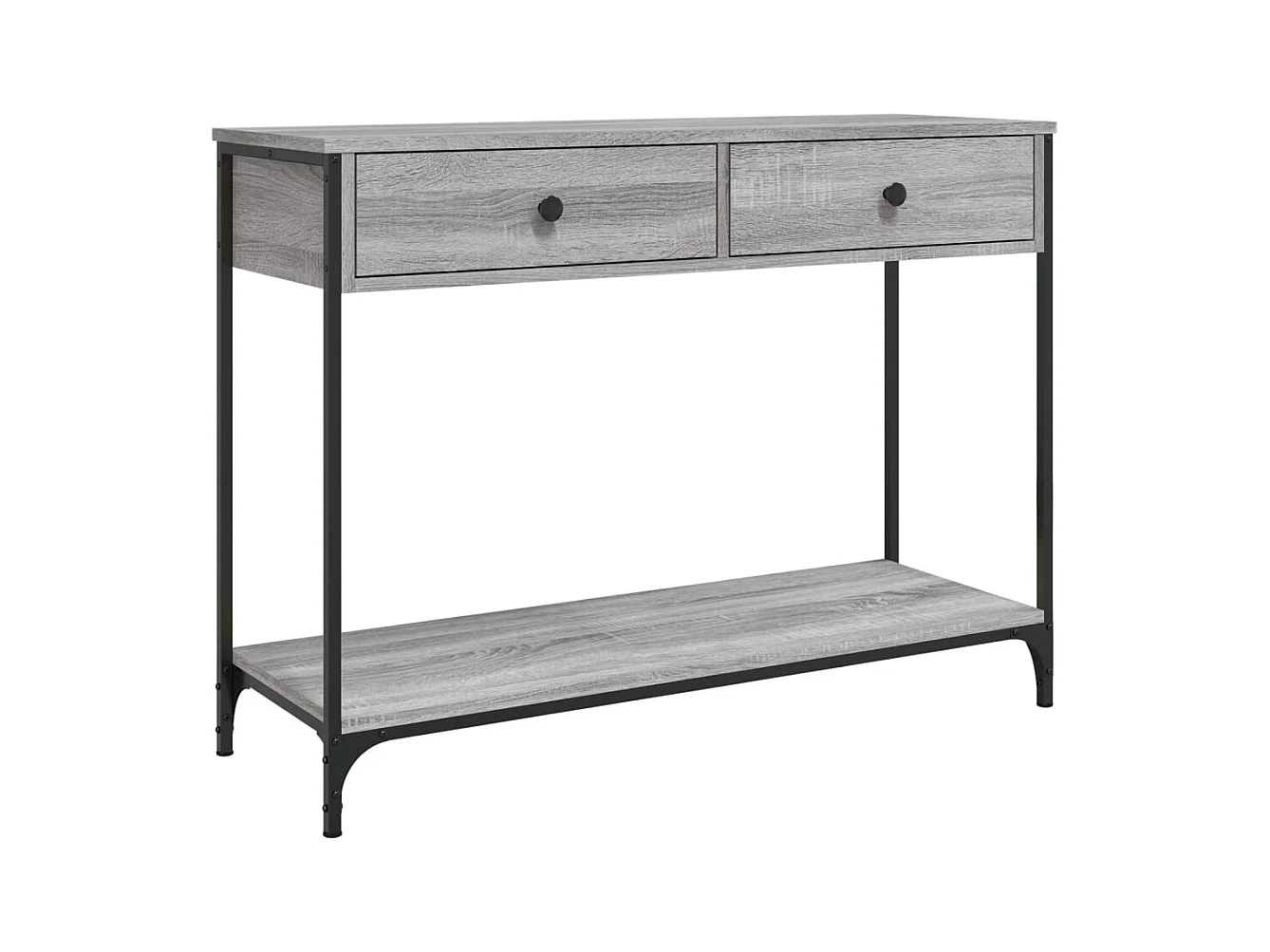 Mesa consola Sonoma gris 100x34,5x75 cm madera de ingeniería