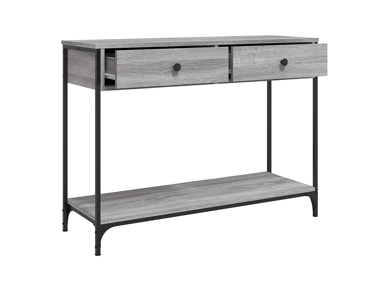 Mesa consola Sonoma gris 100x34,5x75 cm madera de ingeniería
