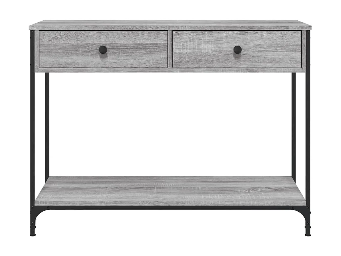 Table console sonoma gris 100x34,5x75 cm bois d'ingénierie