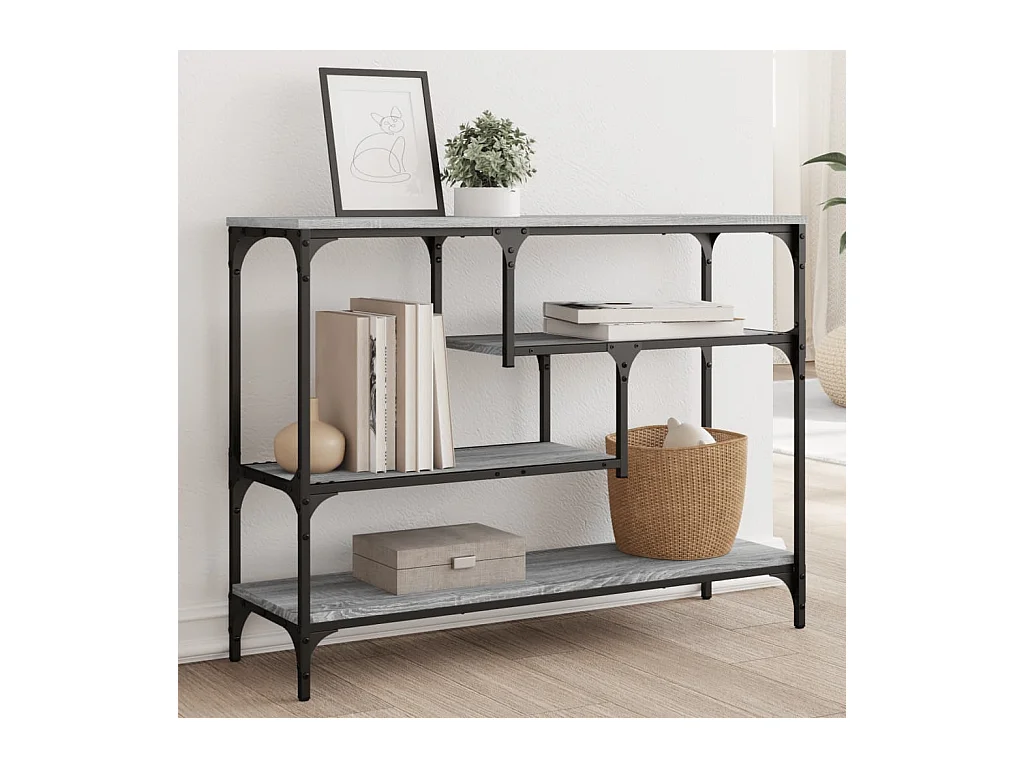 Sonoma grijze consoletafel 100x30x75 cm bewerkt hout