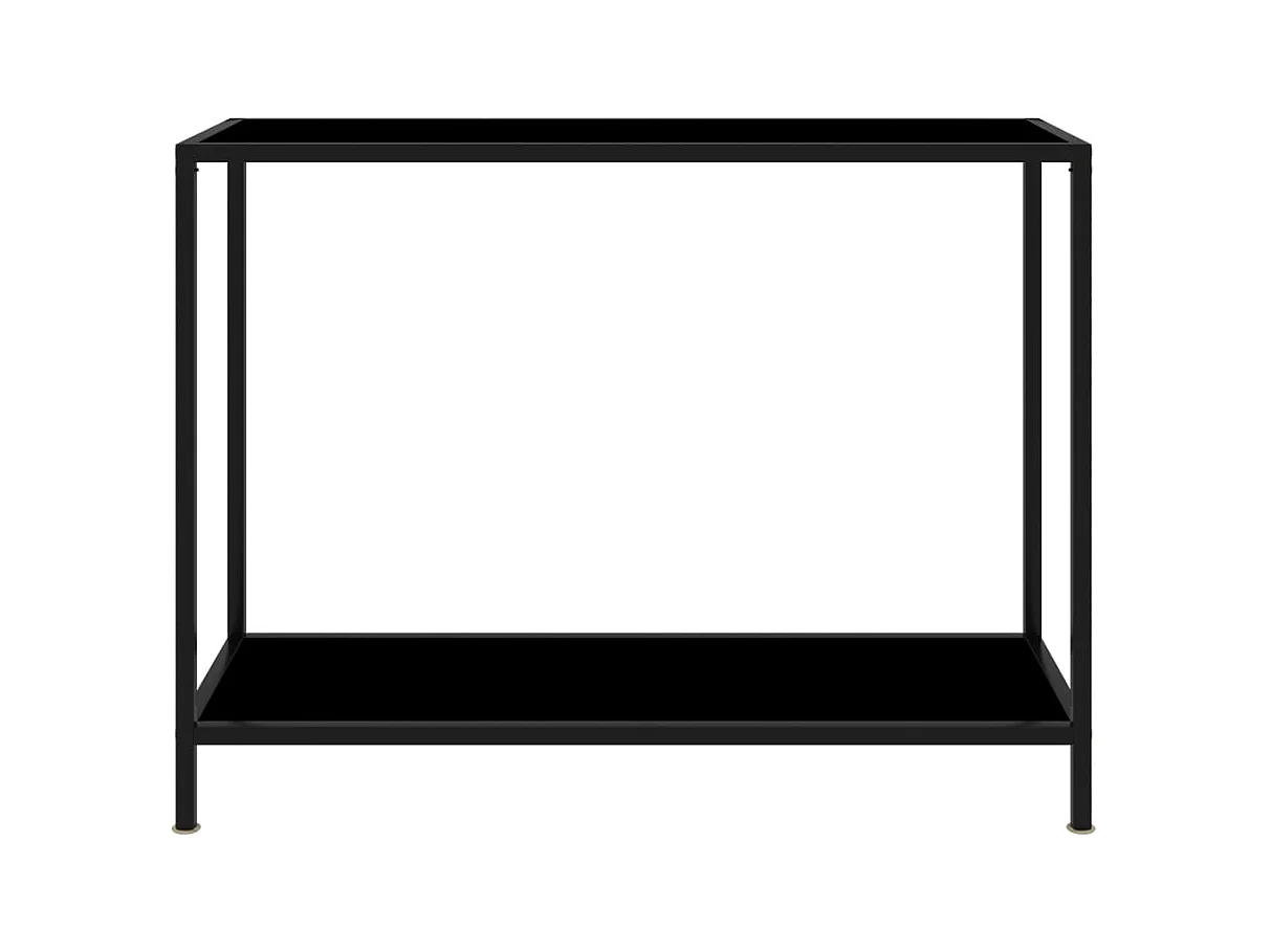 Consolle nera 100x35x75 cm Vetro temperato