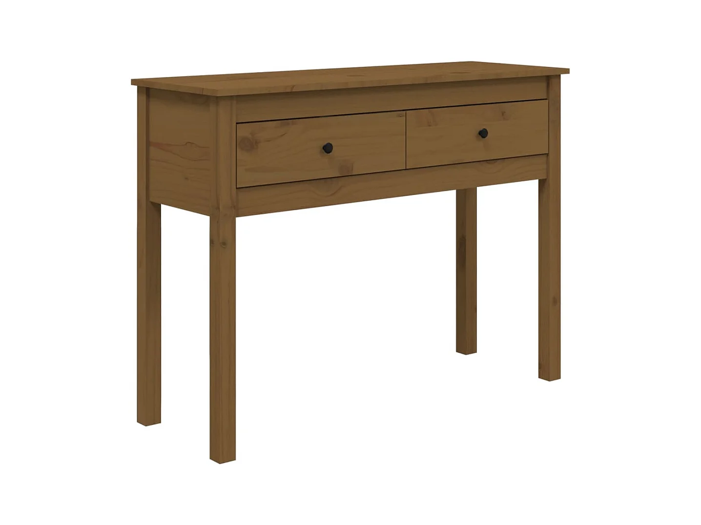 Table console Marron miel 100x35x75 cm Bois massif de pin