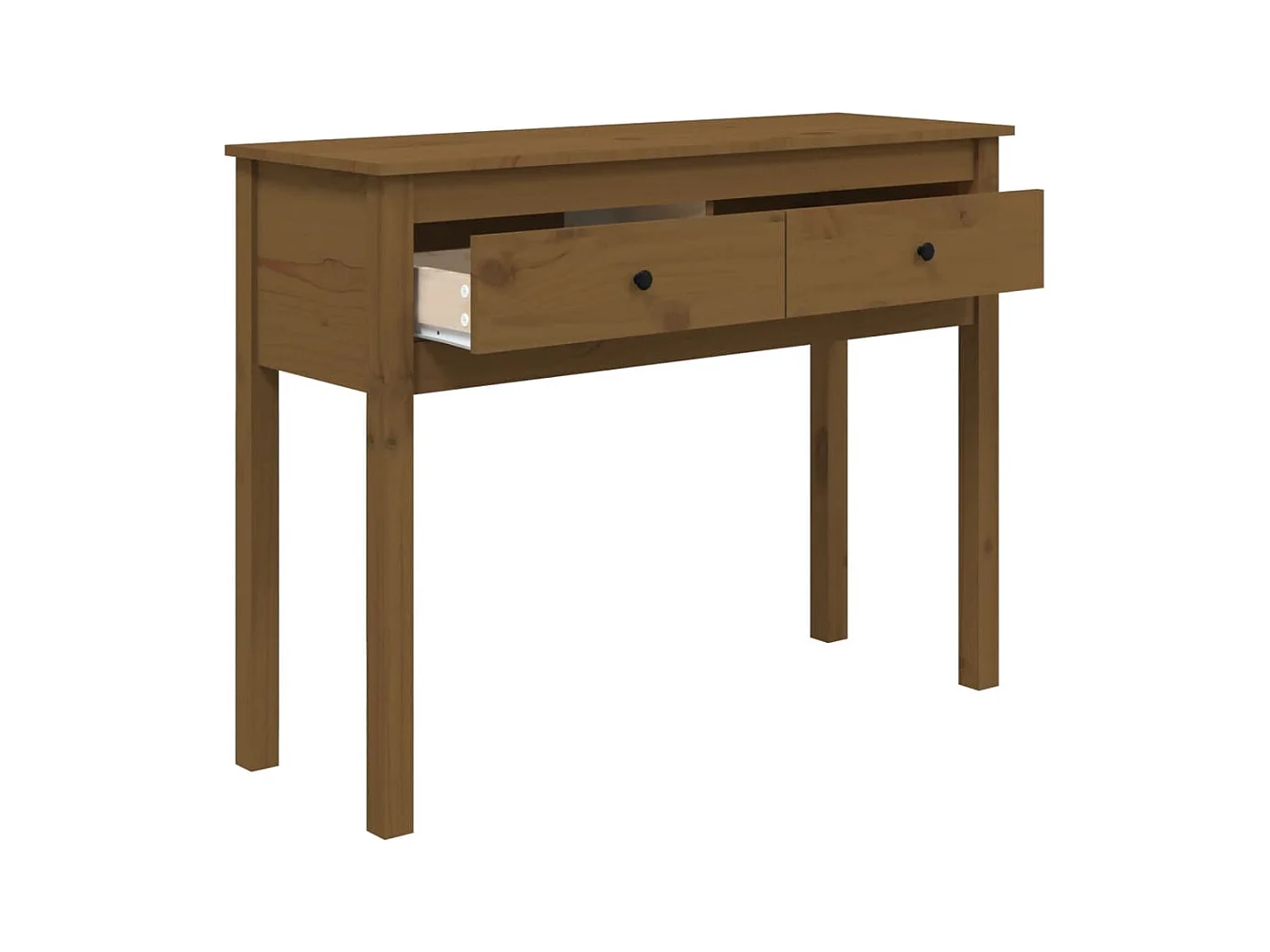Table console Marron miel 100x35x75 cm Bois massif de pin