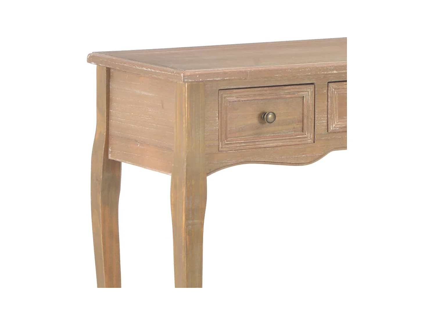 Table de console et coiffeuse avec 3 tiroirs Marron