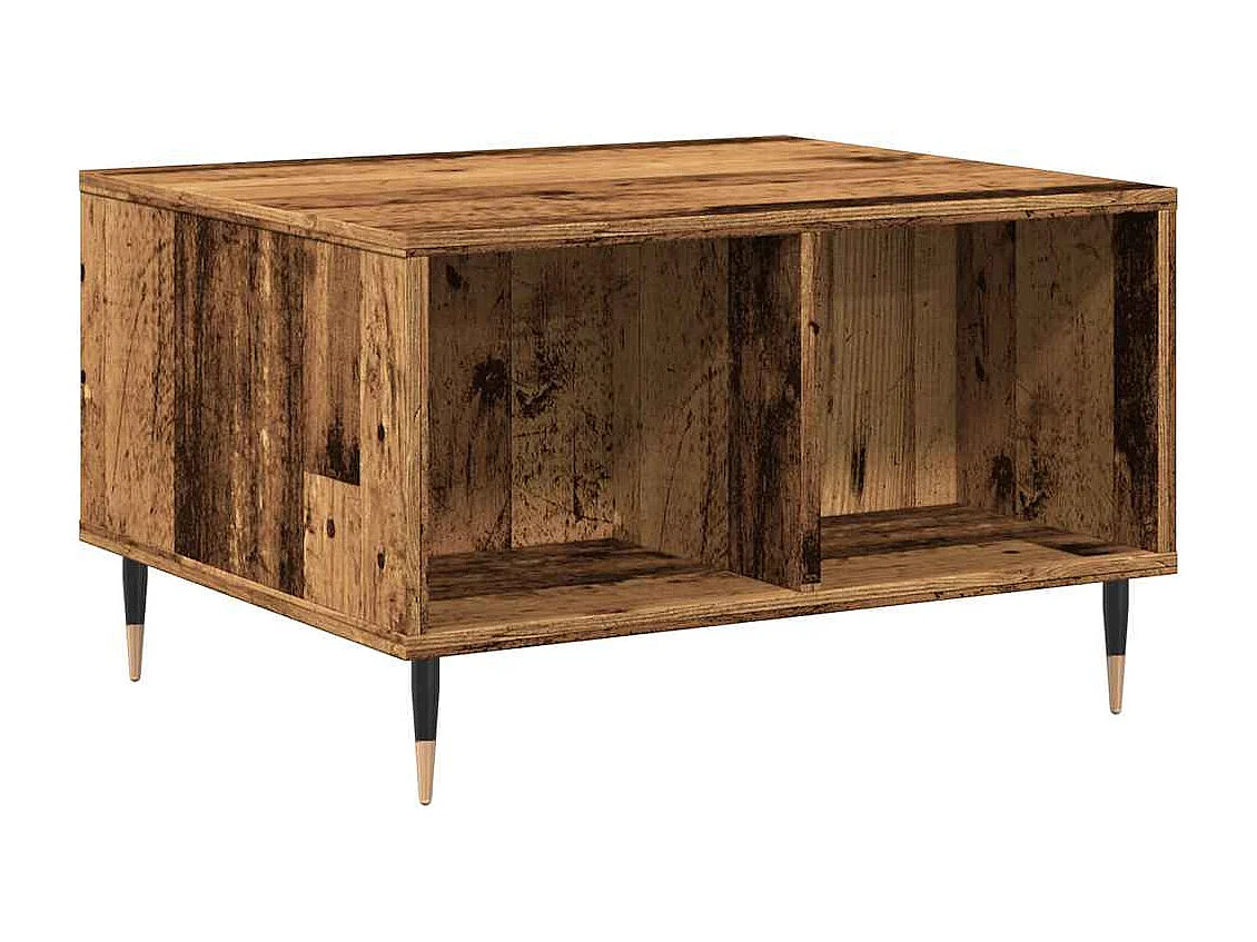 Mesa de centro madera vieja 60x50x36,5 cm madera de ingeniería