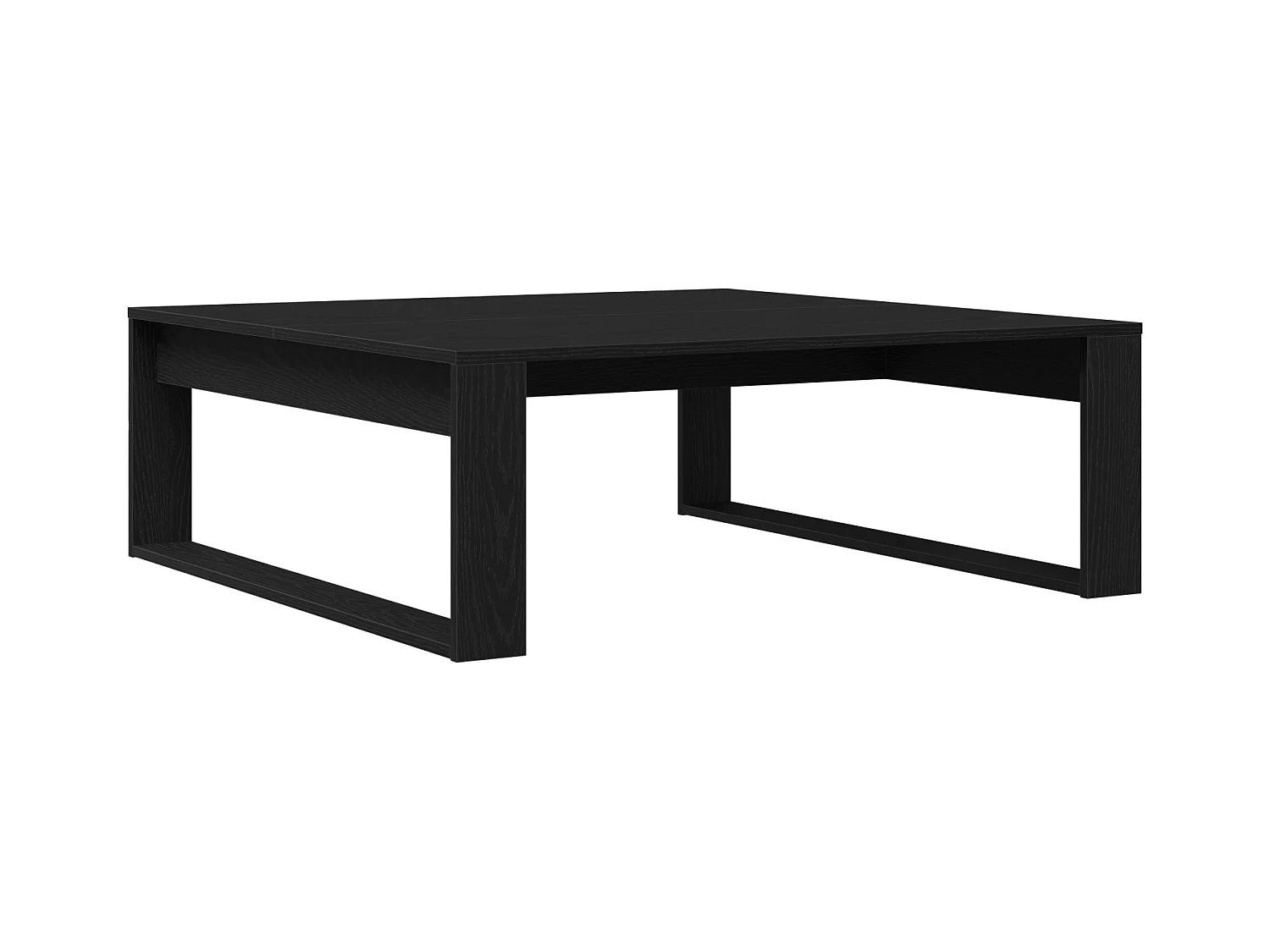 Table basse en chêne noir 100x100x35 cm en bois d'ingénierie