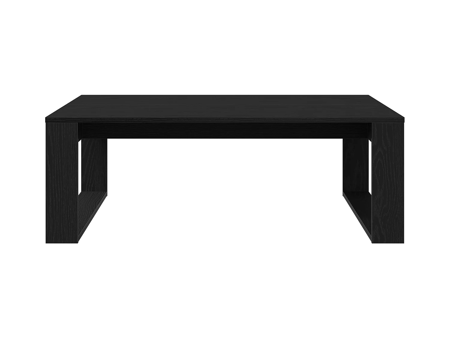 Table basse en chêne noir 100x100x35 cm en bois d'ingénierie