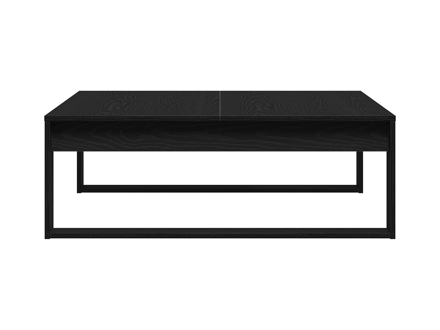 Table basse en chêne noir 100x100x35 cm en bois d'ingénierie