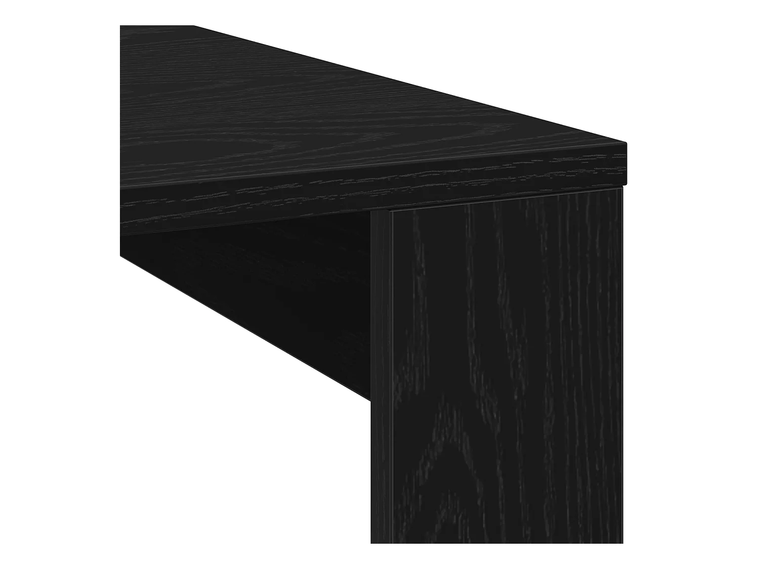 Table basse en chêne noir 100x100x35 cm en bois d'ingénierie