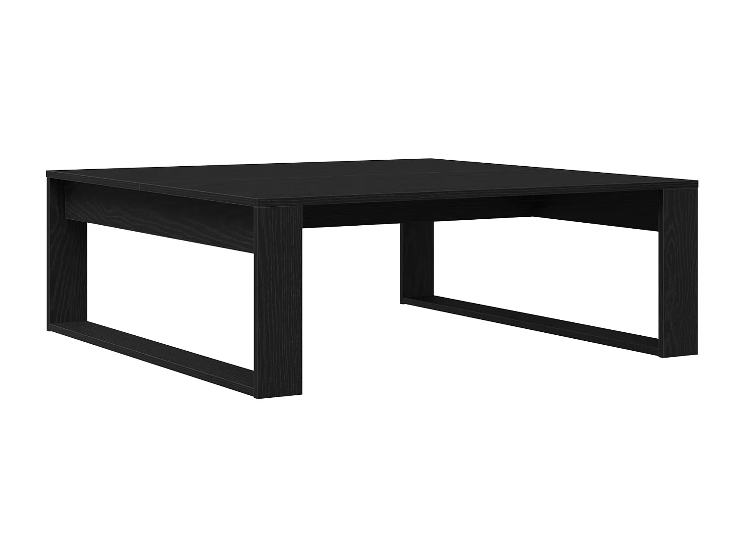 Table basse en chêne noir 100x100x35 cm en bois d'ingénierie