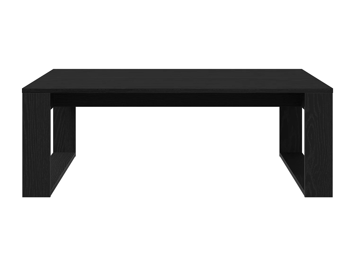 Table basse en chêne noir 100x100x35 cm en bois d'ingénierie