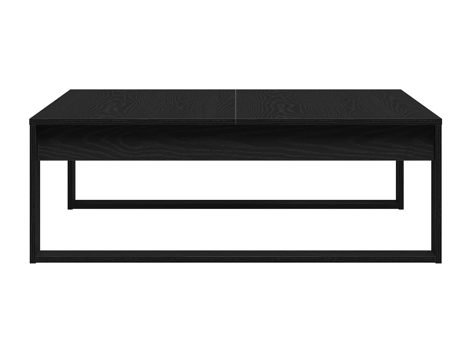 Table basse en chêne noir 100x100x35 cm en bois d'ingénierie