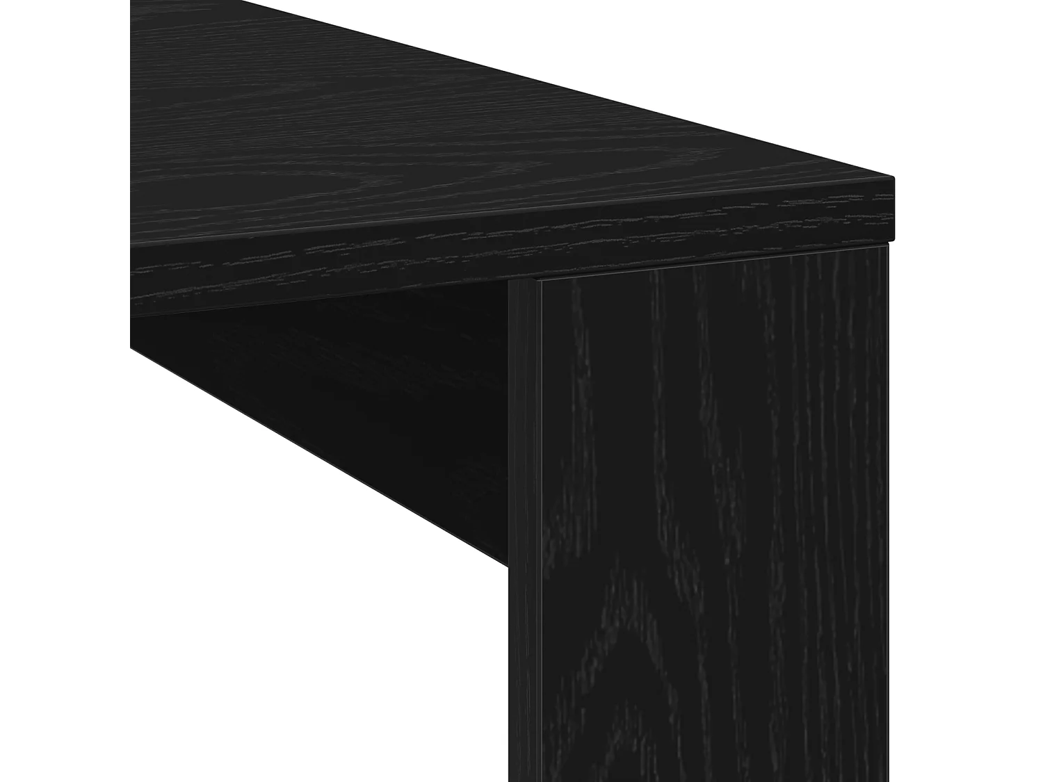 Table basse en chêne noir 100x100x35 cm en bois d'ingénierie