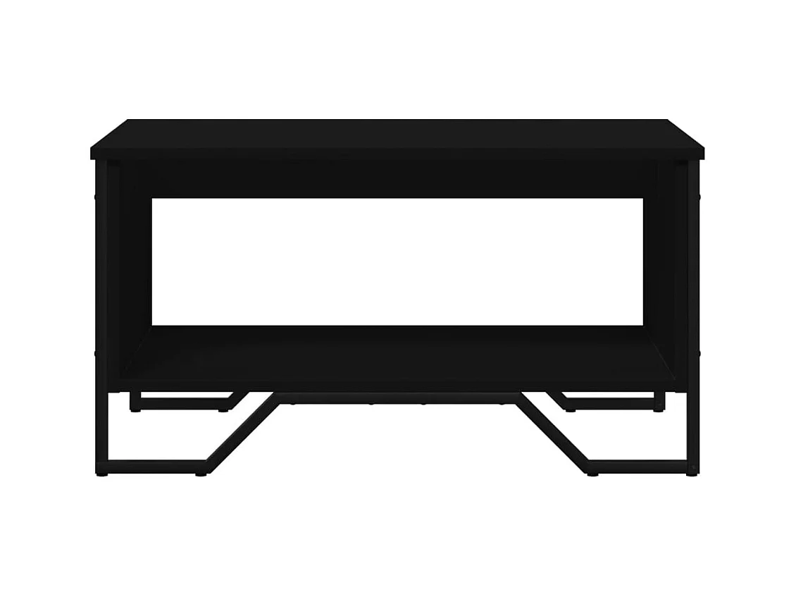 Table basse noir 75x51x40 cm bois d'ingénierie