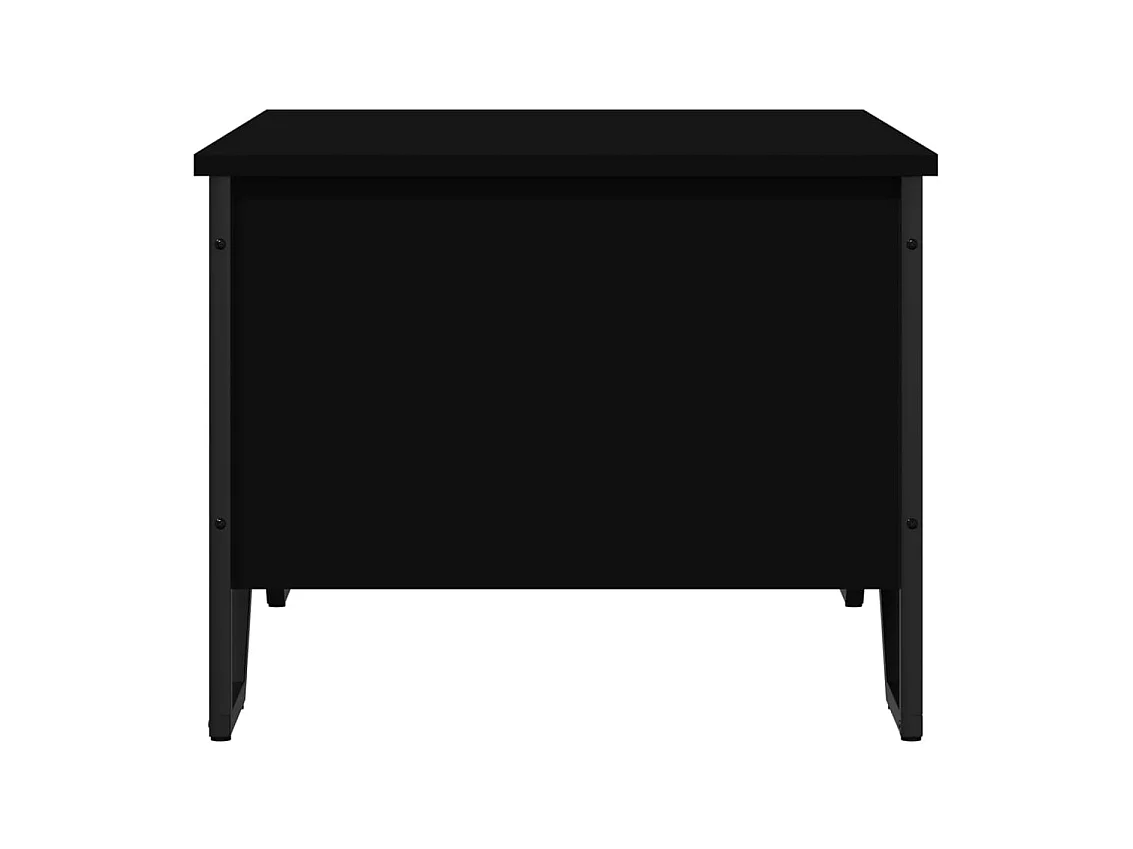 Table basse noir 75x51x40 cm bois d'ingénierie
