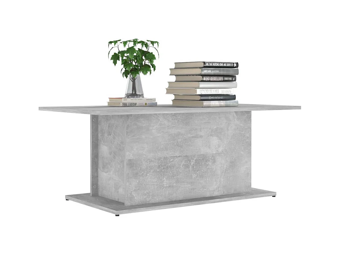 Betongrijze salontafel 102x55,5x40 cm bewerkt hout
