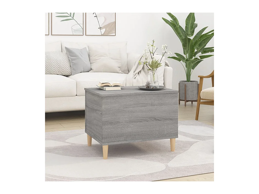 Tavolino Sonoma grigio 60x44,5x45 cm Legno ingegnerizzato