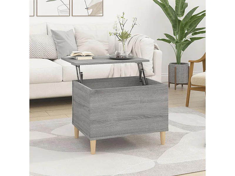 Table basse Sonoma gris 60x44,5x45 cm Bois d'ingénierie