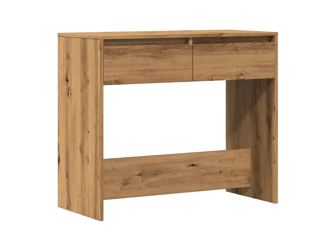 Table console chêne artisanal 89x41x76,5 cm bois d'ingénierie