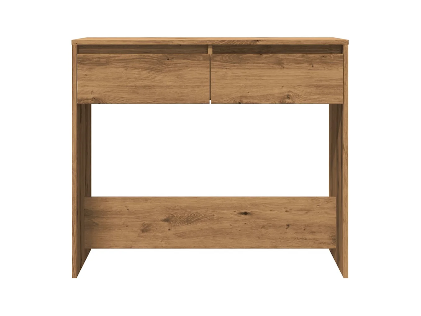 Table console chêne artisanal 89x41x76,5 cm bois d'ingénierie