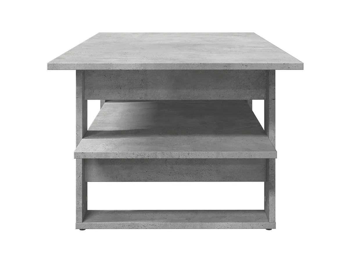 Betongrijze salontafel 102x55x42 cm bewerkt hout