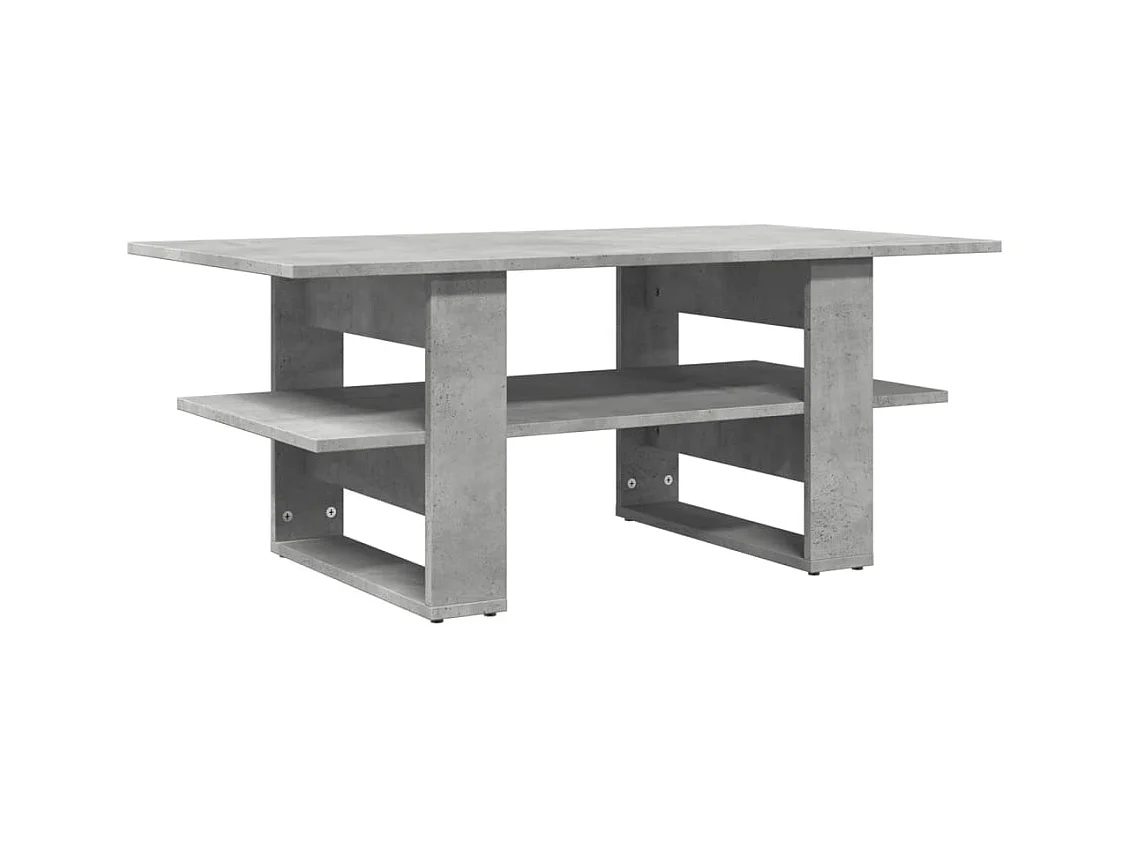 Betongrijze salontafel 102x55x42 cm bewerkt hout