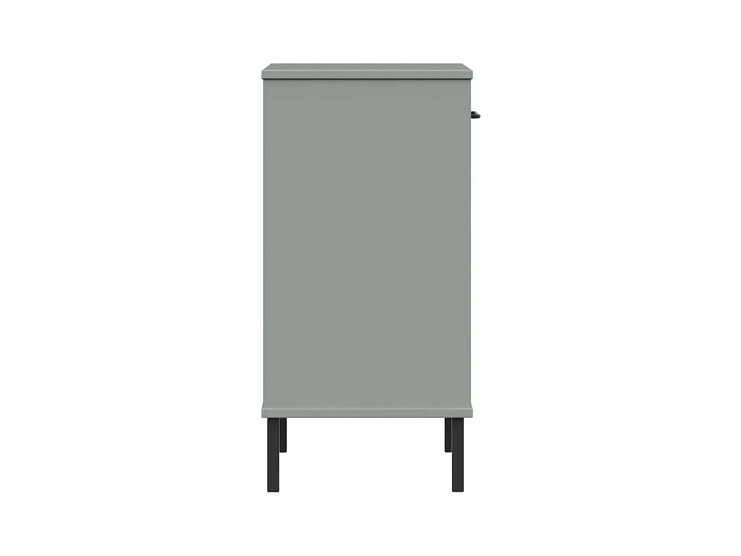 Consola con patas de metal Gris Madera maciza de pino OSLO