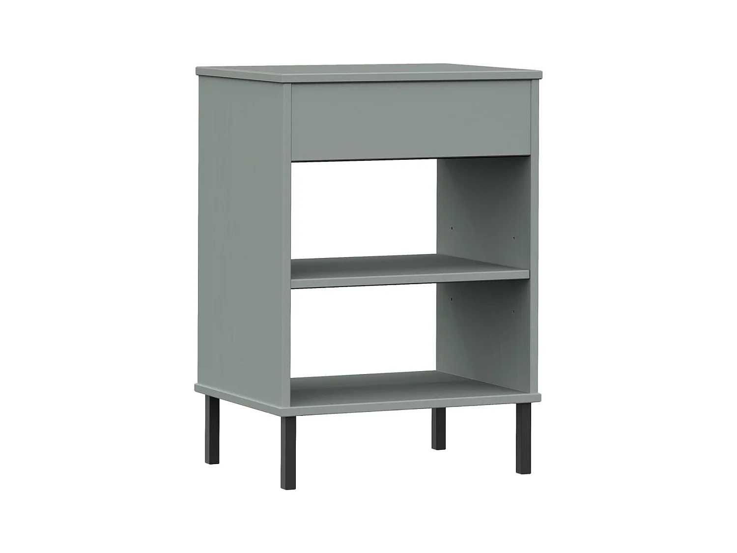 Consola con patas de metal Gris Madera maciza de pino OSLO