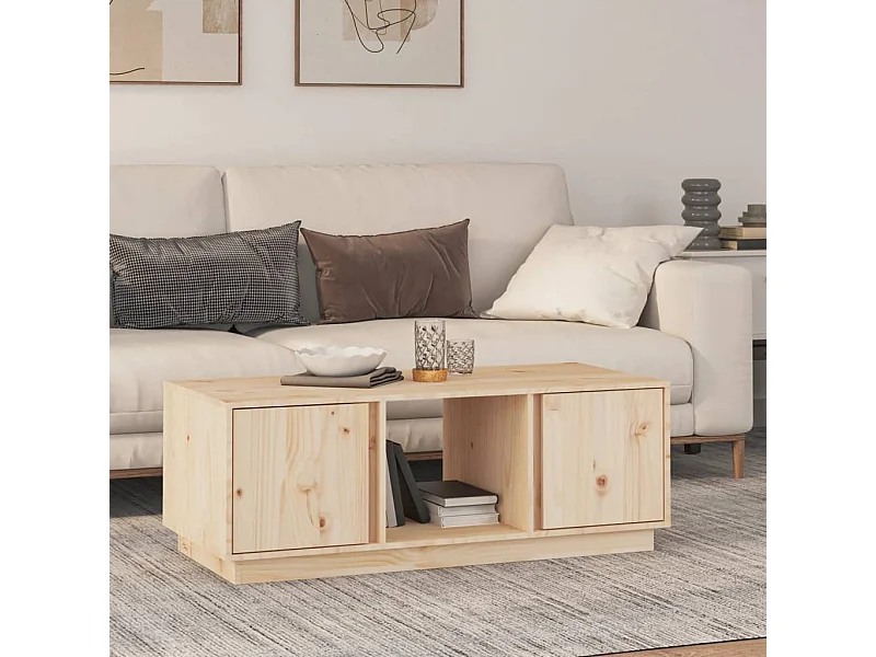 Mesa de centro 110x50x40 cm Madera maciza de pino