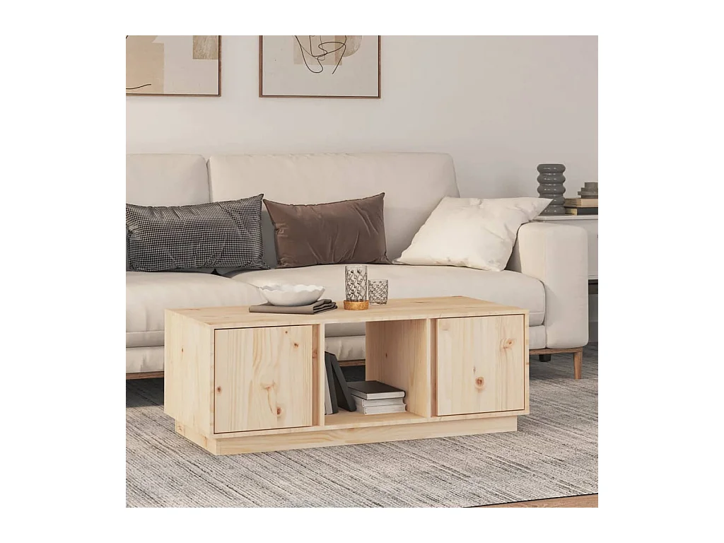 Table basse 110x50x40 cm Bois massif de pin