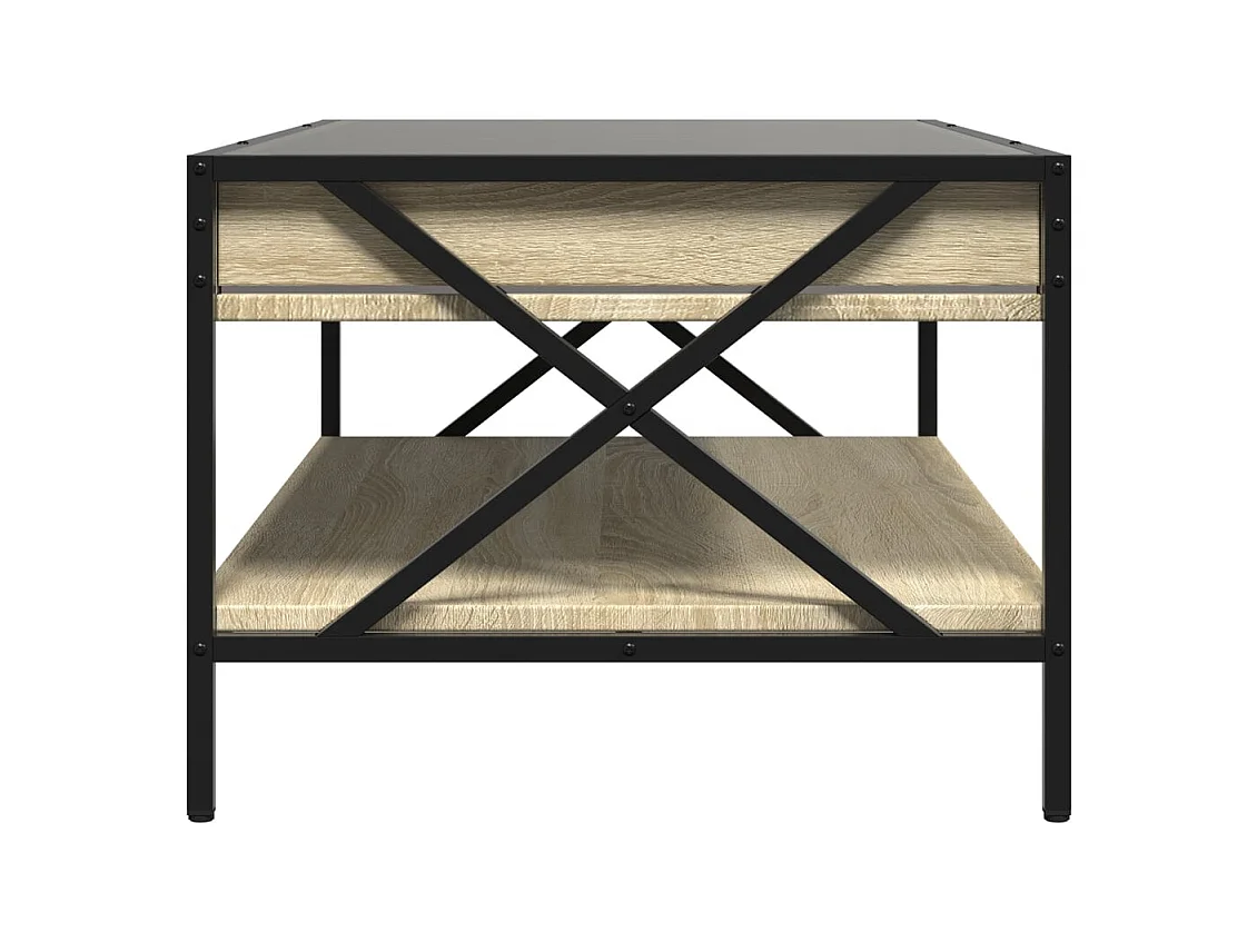 Table basse avec LED infini chêne sonoma 90x50x38 cm