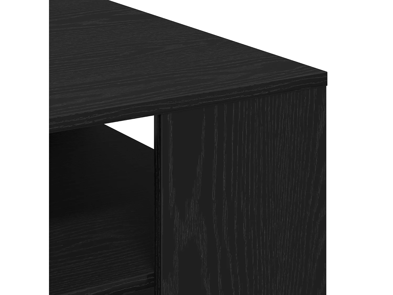 Tavolino da caffè in rovere nero 40x40x43 cm in legno ingegnerizzato