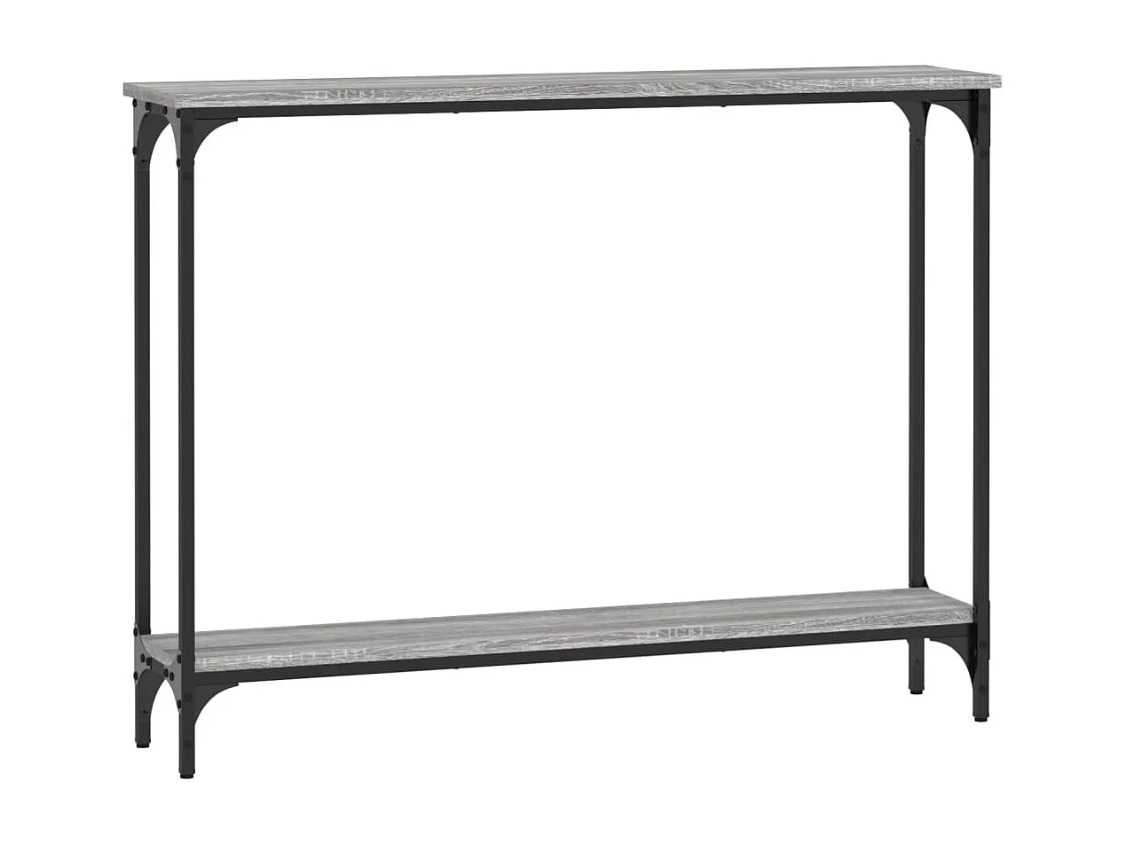 Table console sonoma gris 100x22,5x75 cm bois d'ingénierie