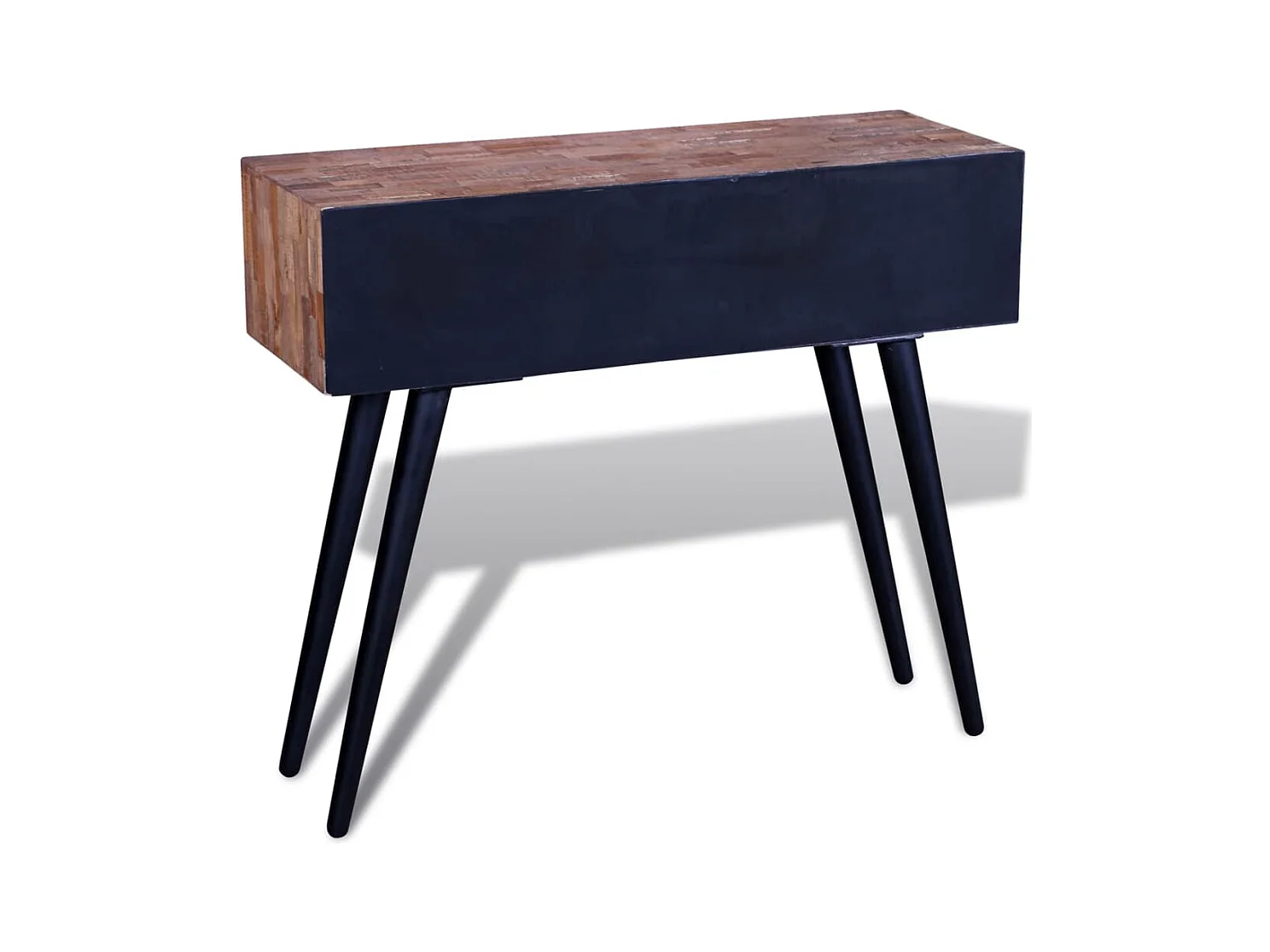 Table console avec 3 tiroirs Bois de teck recyclé