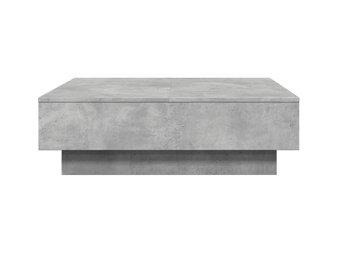 Betongrauer Couchtisch 90 x 90 x 28 cm Spanplatte