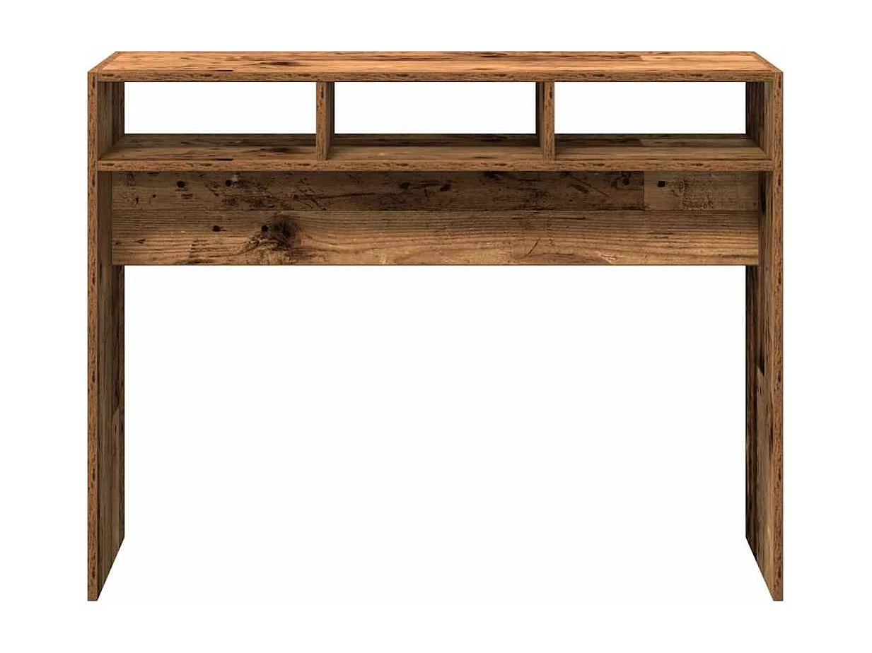 Table console vieux bois 105x30x80 cm bois d'ingénierie