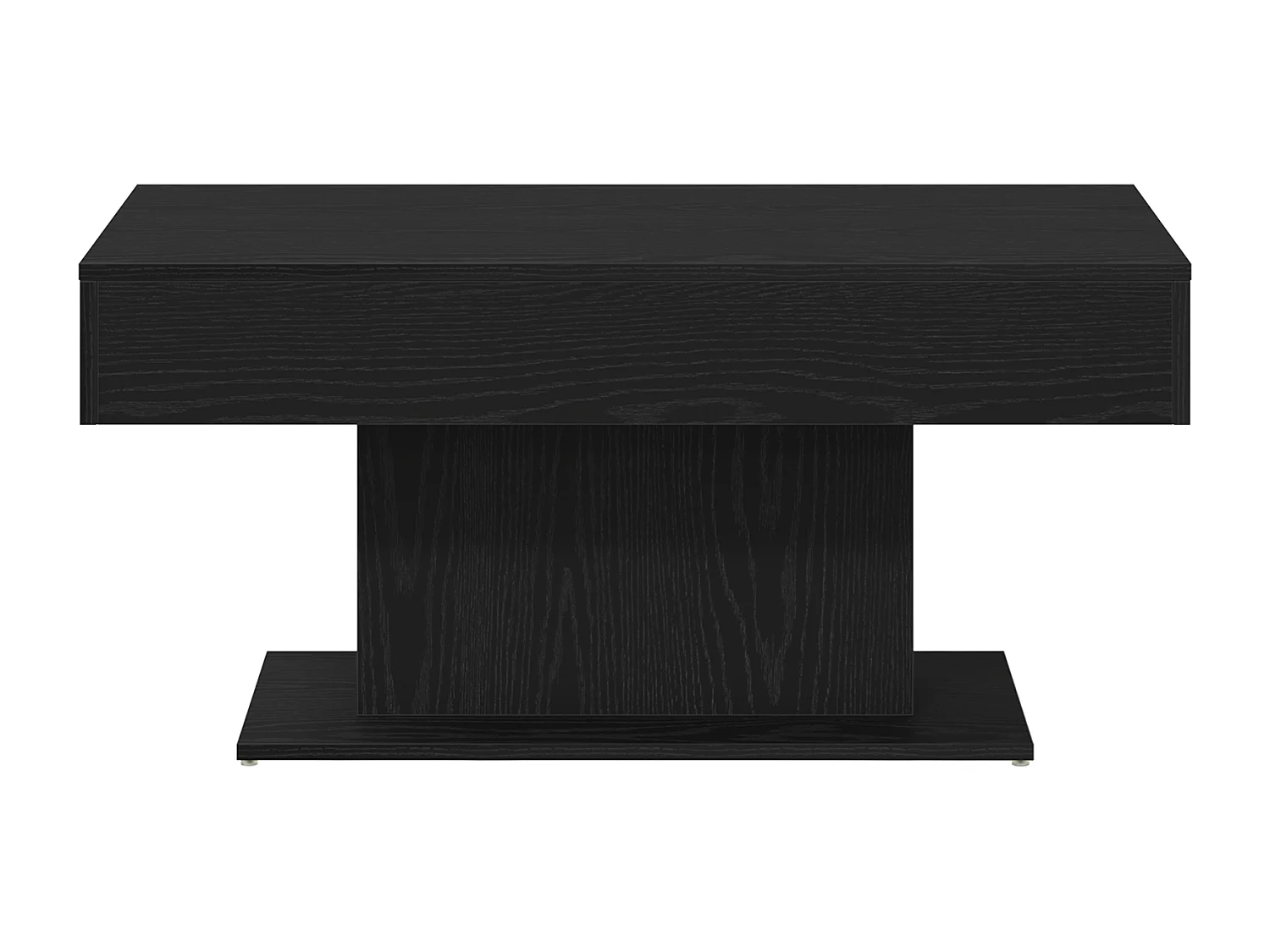 Table basse en bois noir 96x50x45 cm, en bois d'ingénierie