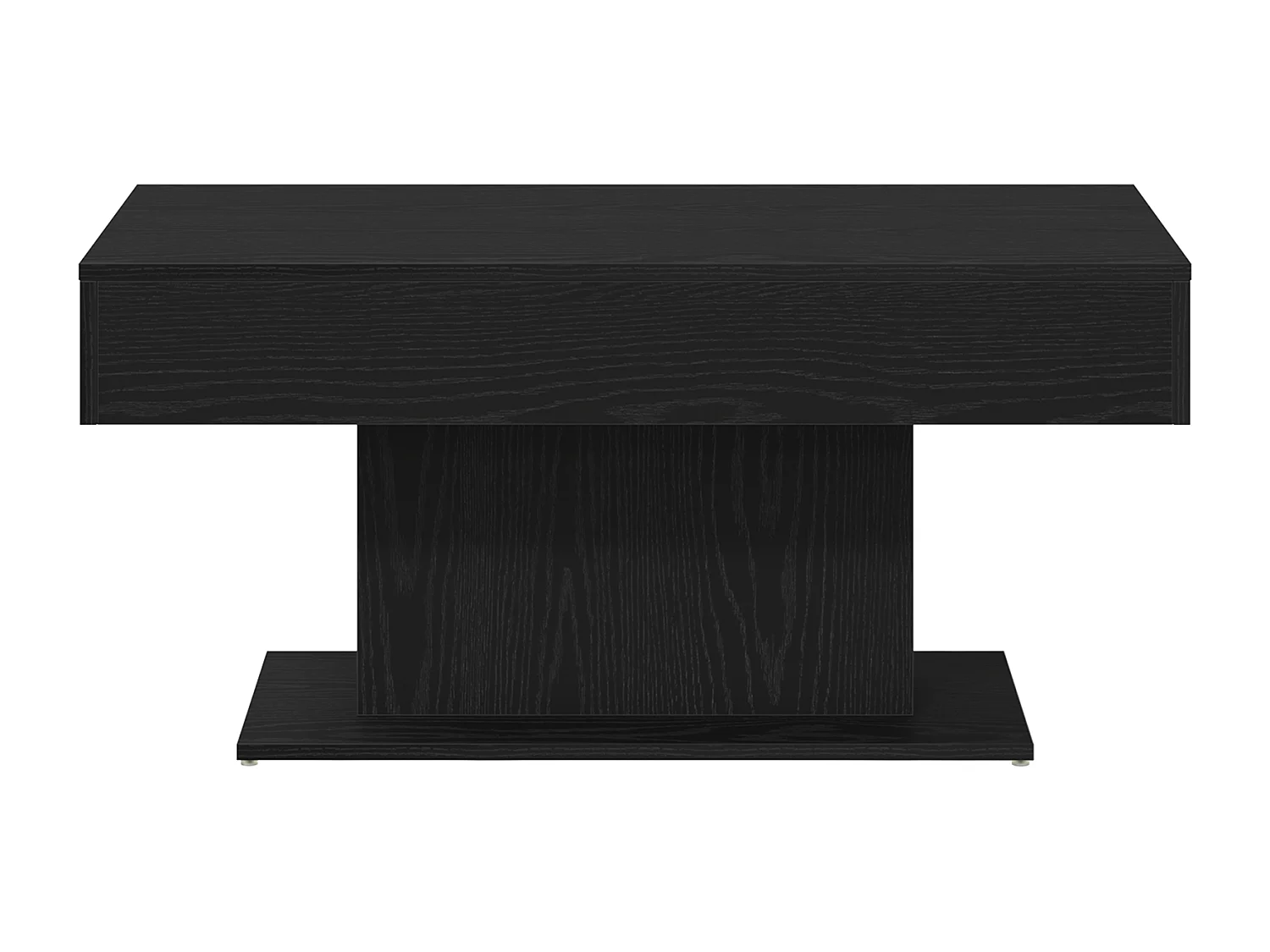 Table basse en bois noir 96x50x45 cm, en bois d'ingénierie