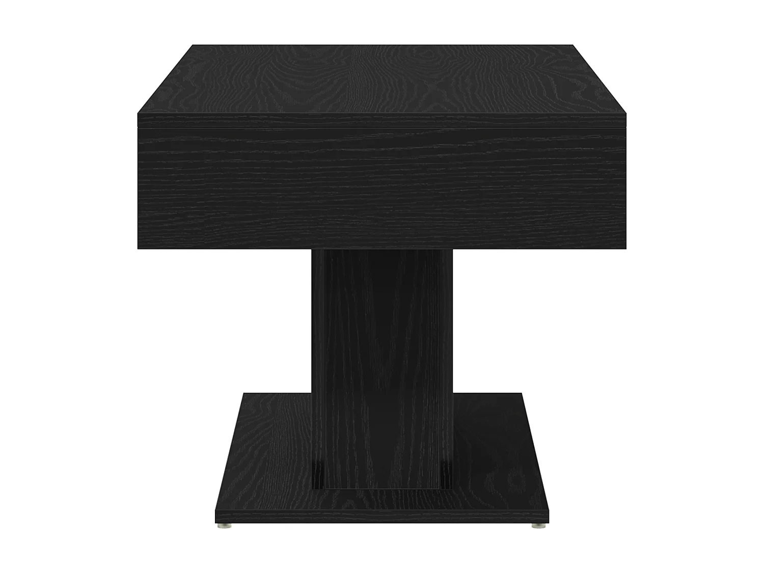 Table basse en bois noir 96x50x45 cm, en bois d'ingénierie