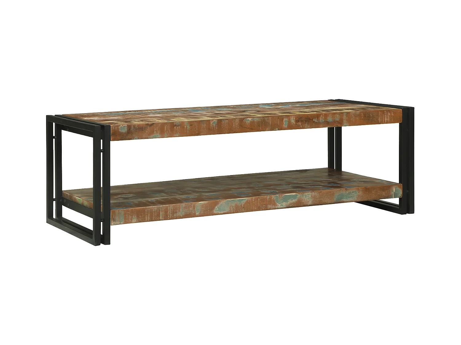 Table Basse Multicolore 120x50x38 cm Bois Massif Récupéré