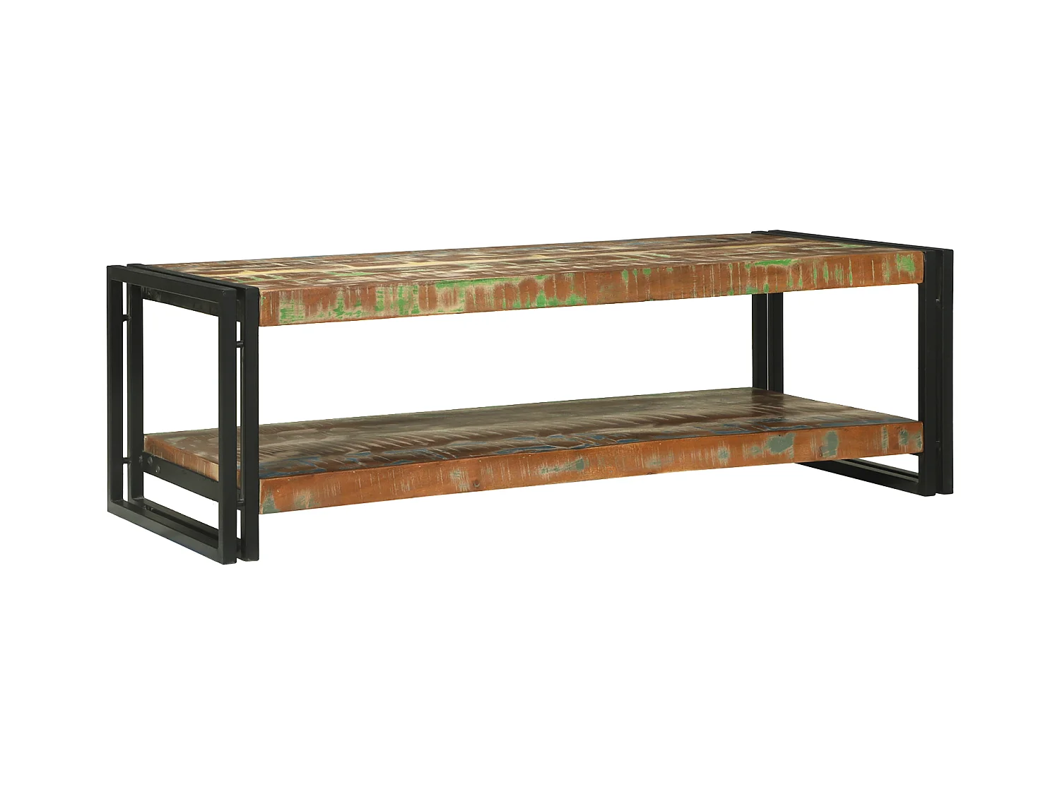 Table Basse Multicolore 120x50x38 cm Bois Massif Récupéré