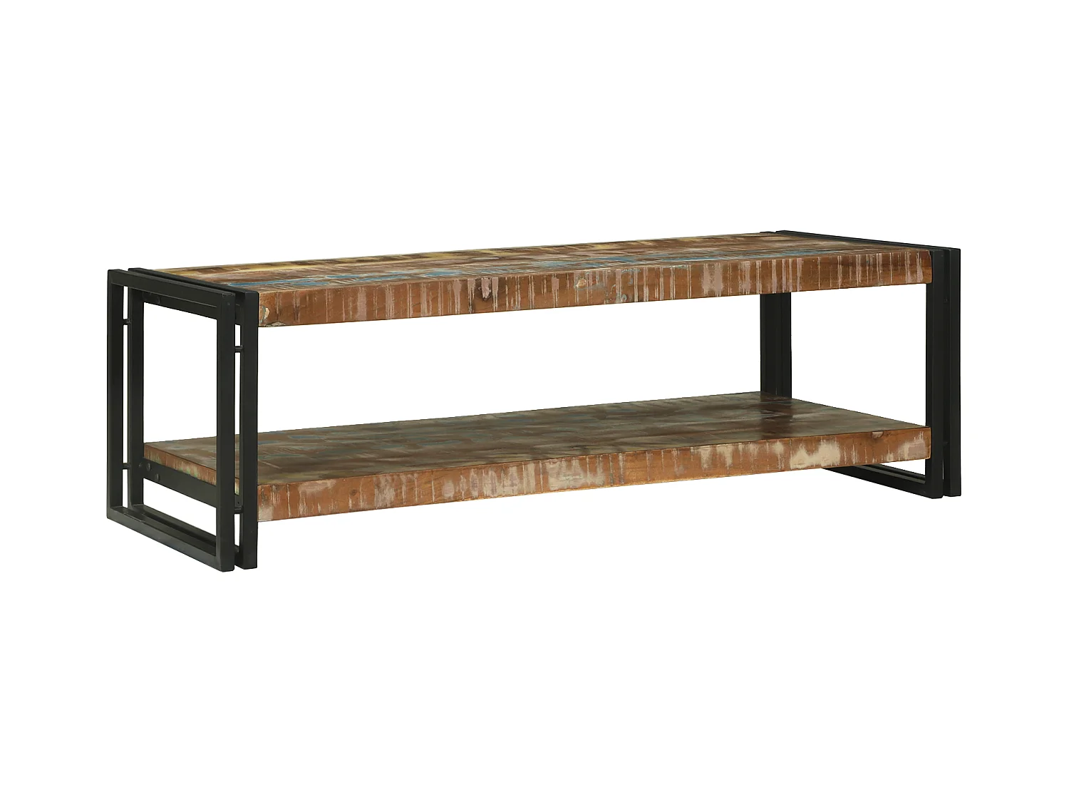 Table Basse Multicolore 120x50x38 cm Bois Massif Récupéré