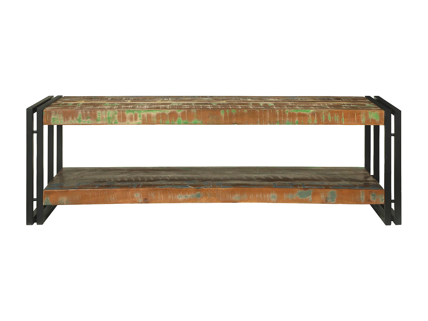 Table Basse Multicolore 120x50x38 cm Bois Massif Récupéré