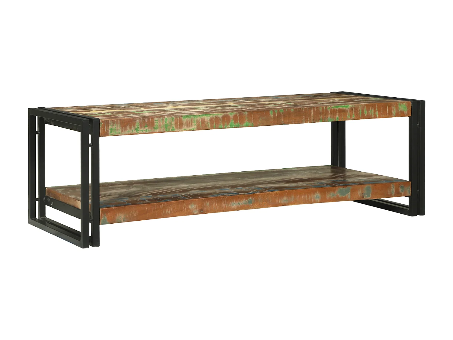 Table Basse Multicolore 120x50x38 cm Bois Massif Récupéré
