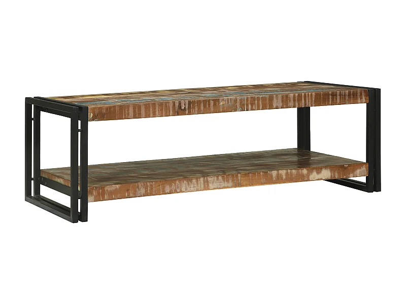 Table Basse Multicolore 120x50x38 cm Bois Massif Récupéré